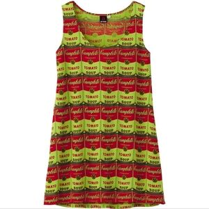 UNIQLO Andy Warhol Novelty Graphic Can Soup Sleeveless Tank Top Tunic M